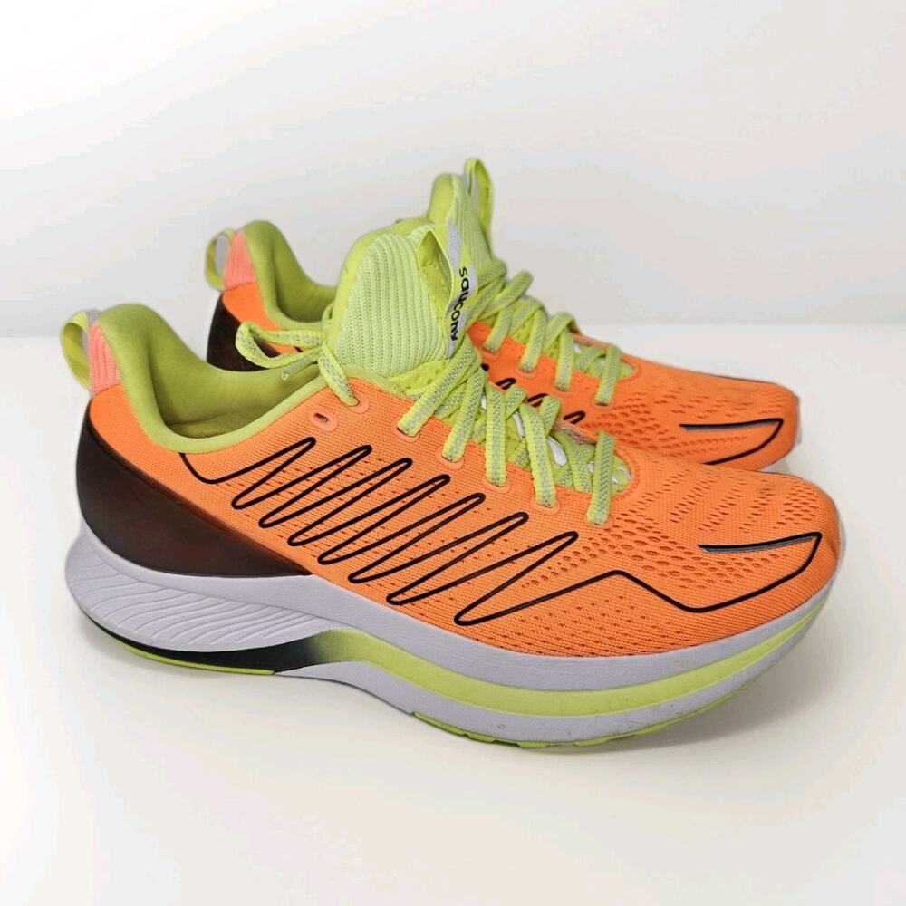 Saucony Men's Orange and Lime Athletic Running Shoes